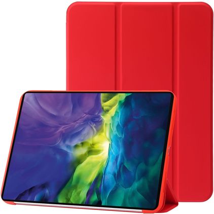 Mobigear Tri-Fold Gel Coque iPad 10 (2022) Etui en TPU,Similicuir - Rouge
