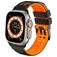 Mobigear Aero Armor Bracelet Silicone Apple Watch Fermeture boucle ardillon - 49/46/45/44 mm - Noir / Orange