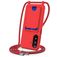 Mobigear Lanyard Card Samsung Galaxy A37 Coque avec cordon en Silicone et Porte-Cartes - Rouge