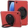 Mobigear RingGuard Coque Samsung Galaxy Tab A9 Plus (2023) Coque arrière en Plastique rigide,Silicone + Support Amovible - Rouge