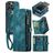 CaseMe 008 iPhone 12 Pro Max Coque Étui 2en1 avec coque amovible Portefeuille - Bleu