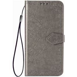 Mobigear Mandala Housse Motorola One Hyper Etui Porte-Monnaie - Gris