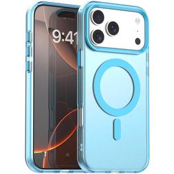Mobigear Shockproof Coque iPhone 18 Pro Max MagSafe Coque arrière Rigide - Bleu
