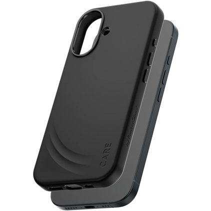 CARE by PanzerGlass Feature FLOW Coque iPhone 17 MagSafe Coque arrière en Silicone Anti-Chocs - Noir