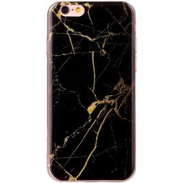 Mobigear Marble Coque iPhone 6 Coque arrière en TPU Souple - Noir