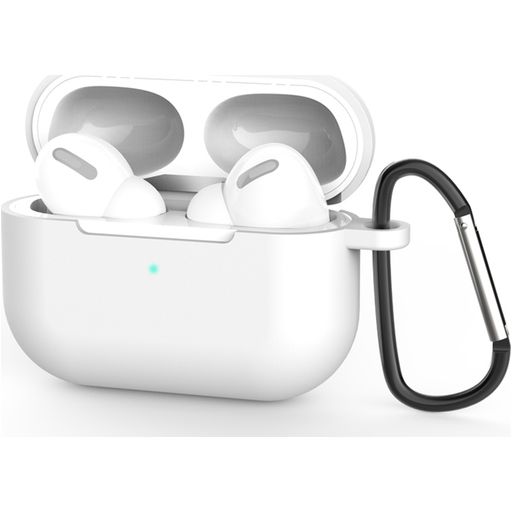 Mobigear Classic Coque Apple AirPods Pro 1 Coque en Silicone Souple - Blanc
