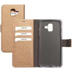 Mobiparts Saffiano Wallet Housse Samsung Galaxy A6 (2018) Etui Porte-Monnaie - Copper