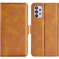 Mobigear Slim Magnet Housse Samsung Galaxy A53 Etui Porte-Monnaie - Cognac