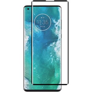 Mobigear Curved Motorola Edge Plus Verre trempé Protection d'écran - Compatible Coque - Noir