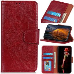 Mobigear Classy Housse iPhone 13 Pro Max Etui Porte-Monnaie - Rouge
