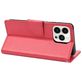 Mobigear Flowers Housse iPhone 14 Pro Etui Porte-Monnaie - Rouge