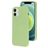 Mobiparts Coque iPhone 12 Pro Coque arrière en Silicone - Pistache Green
