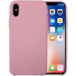 Mobigear Rubber Touch Coque iPhone XS Coque arrière en Silicone - Rose