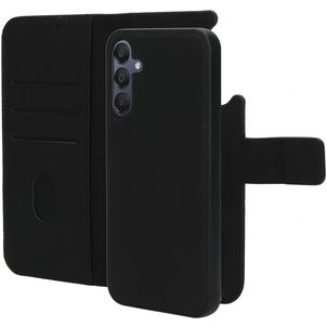 Mobiparts Housse Samsung Galaxy A15 Etui avec Coque Détachable en Cuir Véritable Porte-Monnaie - Noir