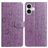 Mobigear Flowers Housse iPhone 17 Etui Porte-Monnaie - Violet