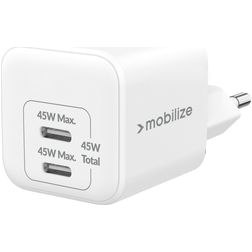 Mobilize Wall Charger - Double USB / USB-C Power Delivery 45W - Blanc