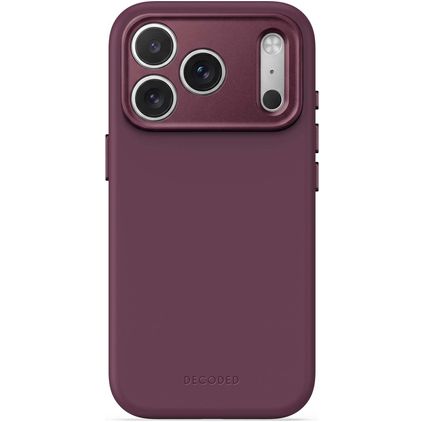 Decoded AntiMicrobial Coque iPhone 18 Pro MagSafe Coque arrière en Silicone - Plum