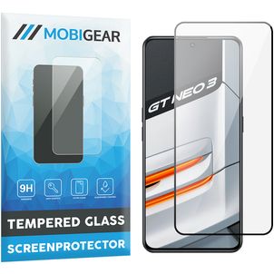 Mobigear Premium Realme GT Neo 3 Verre trempé Protection d'écran - Compatible Coque - Noir