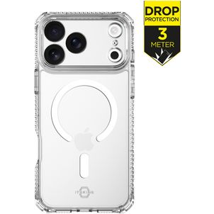 ITSKINS Level 2 HybridMagClear R Coque Transparente iPhone 17 Pro Max MagSafe Coque arrière Rigide Anti-Chocs - Transparent