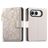 Mobigear Flowers Housse iPhone Duo Etui Porte-Monnaie - Beige