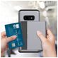 Mobigear Card Coque Samsung Galaxy S10e Coque arrière Rigide Anti-Chocs avec Porte-Cartes - Vert armée