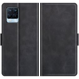 Mobigear Slim Magnet Housse Realme 8 Etui Porte-Monnaie - Noir