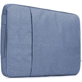 Mobigear Denim Zipper Pochette Ordinateur portable 13 - 14 Pouces Housse ordinateur - Bleu Marin