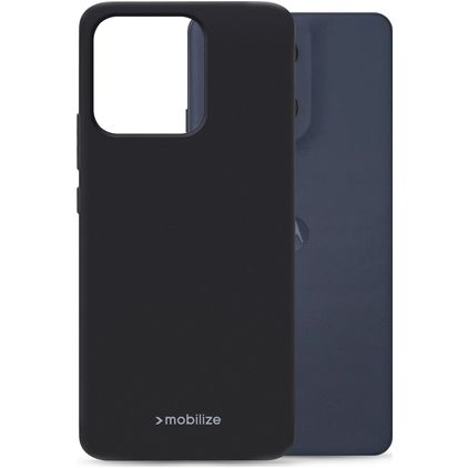 Mobilize Rubber Gelly Coque Motorola Moto G86 Coque arrière en TPU Souple - Noir