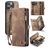 Caseme 008 Housse iPhone 16 Pro Max Etui avec Coque Détachable Porte-Monnaie - Marron