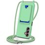 Mobigear Lanyard Card Samsung Galaxy A16 Coque avec cordon en Silicone et Porte-Cartes - Vert