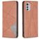 Mobigear Rhombus Slim Housse Motorola Moto E32 Etui - Marron