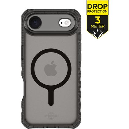 ITSKINS Level 2 HybridMagFrost R Coque iPhone Air MagSafe Coque arrière Rigide Anti-Chocs - Noir