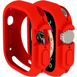 Mobigear Colors Coque Apple Watch Ultra - 49 mm Coque Rigide - Rouge