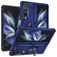 Mobigear Armor Ring Samsung Galaxy Z Fold 4 Plastique rigide Coque arrière Antichoc avec bague de maintien - Bleu
