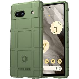 Mobigear Rugged Shield Google Pixel 7a TPU souple Coque arrière Antichoc - Vert