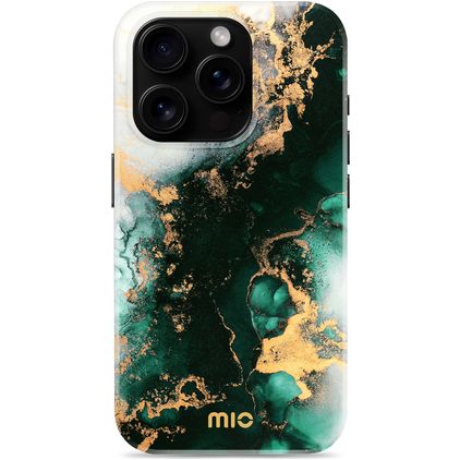 MIO iPhone 16 Pro MagSafe Plastique rigide Coque arrière - Green Marble