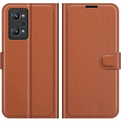 Mobigear Classic Housse Realme GT2 Etui Porte-Monnaie - Marron