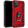 Mobigear Armor Ring Coque iPhone 12 Pro Coque arrière Rigide Anti-Chocs avec Anneau-Support - Rouge