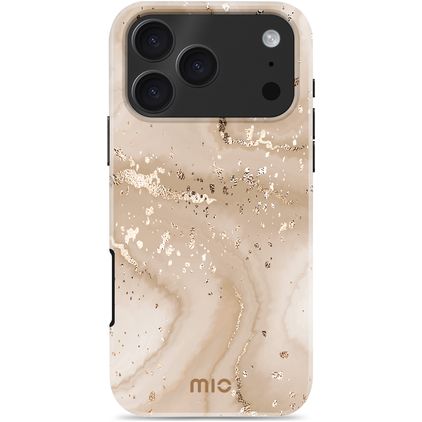 MIO Coque iPhone 17 Pro Max MagSafe Coque arrière Rigide - Gold Marble