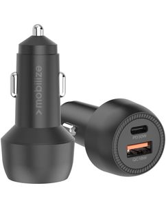 Mobilize - Double USB / USB-C Chargeur voiture Power Delivery 48W - Noir