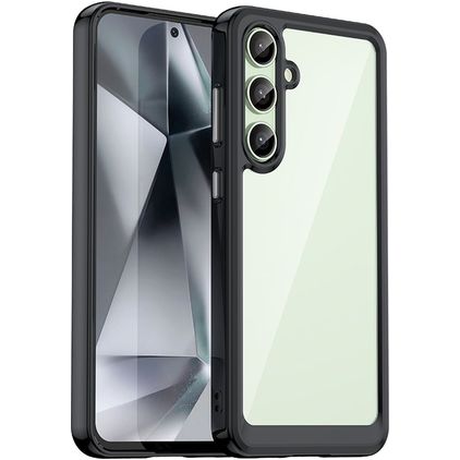 Mobigear Crystal Coque Samsung Galaxy S24 FE Coque arrière Rigide - Noir