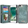 Caseme 008 Housse iPhone 8 Plus Etui avec Coque Détachable Porte-Monnaie - Vert