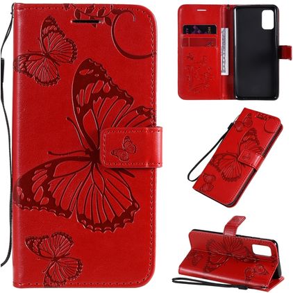 Mobigear Butterfly Samsung Galaxy A41 Étui Portefeuille - Rouge