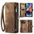 Caseme 008 Housse iPhone 15 Etui avec Coque Détachable Porte-Monnaie - Marron