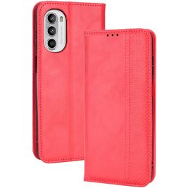 Mobigear Sensation Housse Motorola Moto G52 Etui Porte-Monnaie - Rouge
