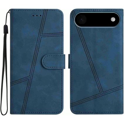 Mobigear Stitch Housse iPhone Air Etui Porte-Monnaie - Bleu