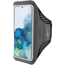 Mobiparts Comfort Fit Brassard Téléphone Samsung Galaxy S20 Brassard Coque de Sport en Neoprène - Noir