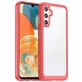 Mobigear Crystal Coque Samsung Galaxy A54 Coque arrière Rigide - Transparent / Rouge