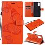 Mobigear Butterfly Housse OPPO Reno 4 Etui Porte-Monnaie - Orange