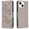 Mobigear Butterfly Housse iPhone 15 Etui Porte-Monnaie - Gris